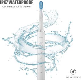 MOCEMTRY Sonic Electric Toothbrush Rechargeable Whitening Tooth Brush 3 Cleaning Modes ,Waterproof Electric Toothbrush (White)
