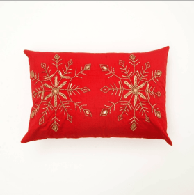Soft And Fashionable Polyester Wooden Pillow With Bead Decoration