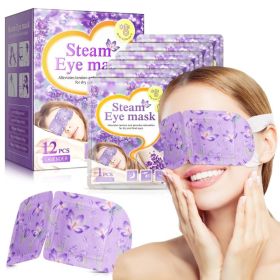 12 Pieces Self Heated Eye Mask Disposable Eye Heating Pad Moisturizing Heat Eye Mask Lavender Sleep Eye Mask for Daily
