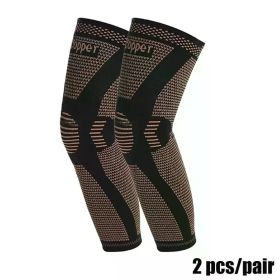 Copper Full Leg Sleeves Long Compression Knee Support Protect Leg for Man Women Basketball, Arthritis Cycling Sport Football Gym