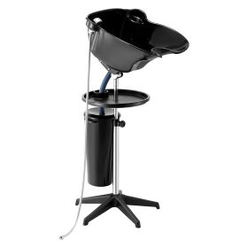 Portable Shampoo Bowl with Shower Head Bucket Drain Hose Adjustable Salon Sink