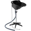 Portable Shampoo Bowl with Shower Head Drain Hose Adjustable Height Salon Sink