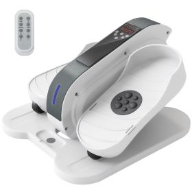 Soozier Under Desk Elliptical Machine, Ellipse Leg Exerciser for Seniors with LCD Monitor, Remote Control and 10 Speeds