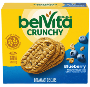 belVita Blueberry Breakfast Biscuits 5 Packs 4 Biscuits Per Pack Convenient Snack