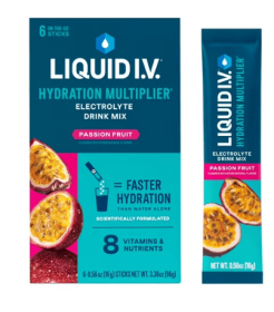 Liquid I.V.® Passion Fruit Hydration Multiplier® Powdered Electrolyte Drink Mix, 6 Count Packets