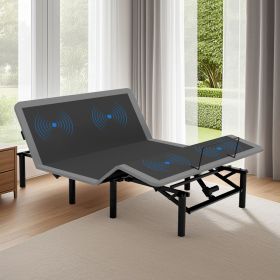 Adjustable Bed Frame with Massage Head & Foot Incline Queen Size Wireless Remote, two types of USB ports: Type-A and Type-C, LED Night Light