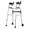 VEVOR 2 in 1 Folding Walker with Armrest Pads & 5" Solid Wheel Height Adjustable