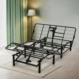 Adjustable Bed Base Frame Head and Foot Incline Quiet Motor Queen Size Zero Gravity, Dual USB A+C Ports, Adjustable Bed Legs