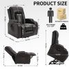 Infinite Position Up to 350 LBS Power Lift Recliner Chair for Elderly, Heavy Duty Motion Mechanism with 8-Point Vibration Massage and Lumbar Heating