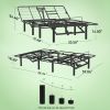 Adjustable Bed Base Frame Head and Foot Incline Quiet Motor Queen Size Zero Gravity, Dual USB A+C Ports, Adjustable Bed Legs