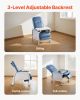 VEVOR Geri Chair Recliner 3-Position Reclining Geri Chair with Tray & 4 Wheels