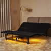 Adjustable Bed Base Frame Queen Bed Frame With Head And Foot Incline Wireless Remote 4 Ports USB, Under-Bed Nightlights