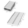 HOMCOM Aluminum Wheelchair Ramp, 5ft, Foldable, Textured for Safety, Silver, for Steps, Doorways