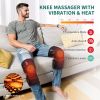 Heated Knee Massager with Vibration, Cordless Heating Pad for Knee Shoulder Elbow Stress Relief Deep Tissue, Knee Warmers Wrap
