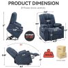 Large Power Lift Recliner Chair with Massage and Heat for Elderly, Overstuffed Wide Recliners, Heavy Duty Motion Mechanism with USB and Type C Ports