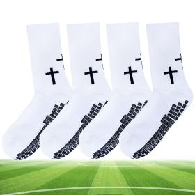 Solid Color Classic High Tube Football Socks (Option: White-Children-1PC)