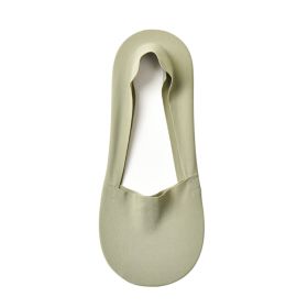 Women's Fashion Silicone Non-slip Shallow Boat Socks (Option: Army Green-One size)