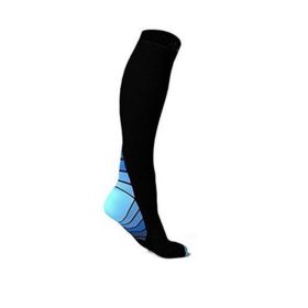 Sports Fitness Camouflage Gradient Football Socks Elastic Socks (Option: Blue-S  M-A pair)
