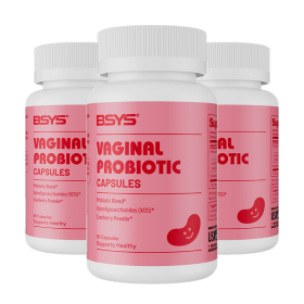 BSYS Vaginal Probiotic Capsules  Vaginal Health Support Formula Yeast Balance  UTI Prevention Aid  Menopausal Wellness Vaginal Dryness Relief Antibiot (Option: Three bottles)