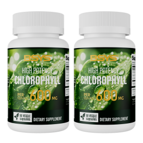 BSYS Chlorophyll Capsules  Fat Metabolism Support Aid Blood Purification & Detox Boost  Digestive Health & Constipation Relief Helper  Immune System E (Option: Two bottles)