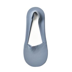 Women's Fashion Silicone Non-slip Shallow Boat Socks (Option: Royal-One size)