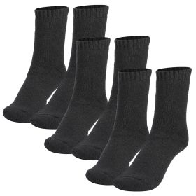 3 Color Options -- 3 Pairs Men Warm Wool Socks Soft Cozy Winter Thermal Socks For Men Thick Heat-Trapping Moisture Wicking Socks Indoor Outdoor (Option: DarkGrey)