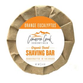 Orange Eucalyptus Organic Shaving Bar Soap 3.2oz (Select Qty: Single Bar)
