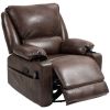 HOMCOM Recliner Massage Armchair with Heat Oversized Swivel Rocker with Footrest Remote and Side Pockets
