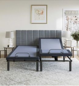 OS25 Adjustable Bed Base with Massage and Head and Foot Position Adjustments (size: Split California King)