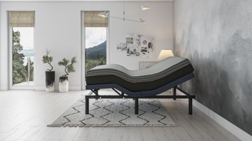 OS3 Adjustable Bed Base with Three Vibration Modes and Head and Foot Position Adjustments (size: Twin)