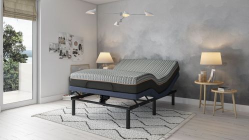 OS25 Adjustable Bed Base with Massage and Head and Foot Position Adjustments (size: Twin)