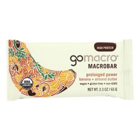 Gomacro Organic Macrobar - 2.3 Oz Bars - Case Of 12 (Flavor: Banana And Almond Butter)