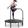 VEVOR Foldable Mini Fitness Trampoline Adults Exercise Rebounder with Handle