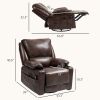 HOMCOM Recliner Massage Armchair with Heat Oversized Swivel Rocker with Footrest Remote and Side Pockets