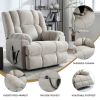 Dual Motor Heat Massage Infinite Position Up to 350 LBS Electric Power Lift Recliners with Power-Remote, Medium-firm and Heavy Duty